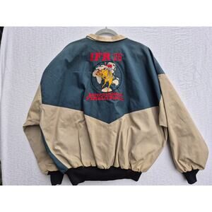Mens Vintage Bee Wild IFR 26 Rodeo Embroidered Jacket 2x Xxl Nylon Colorblock